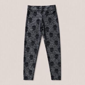 Terez Skull Print Leggings | Graphic Athleisure Yoga Pants | Size L